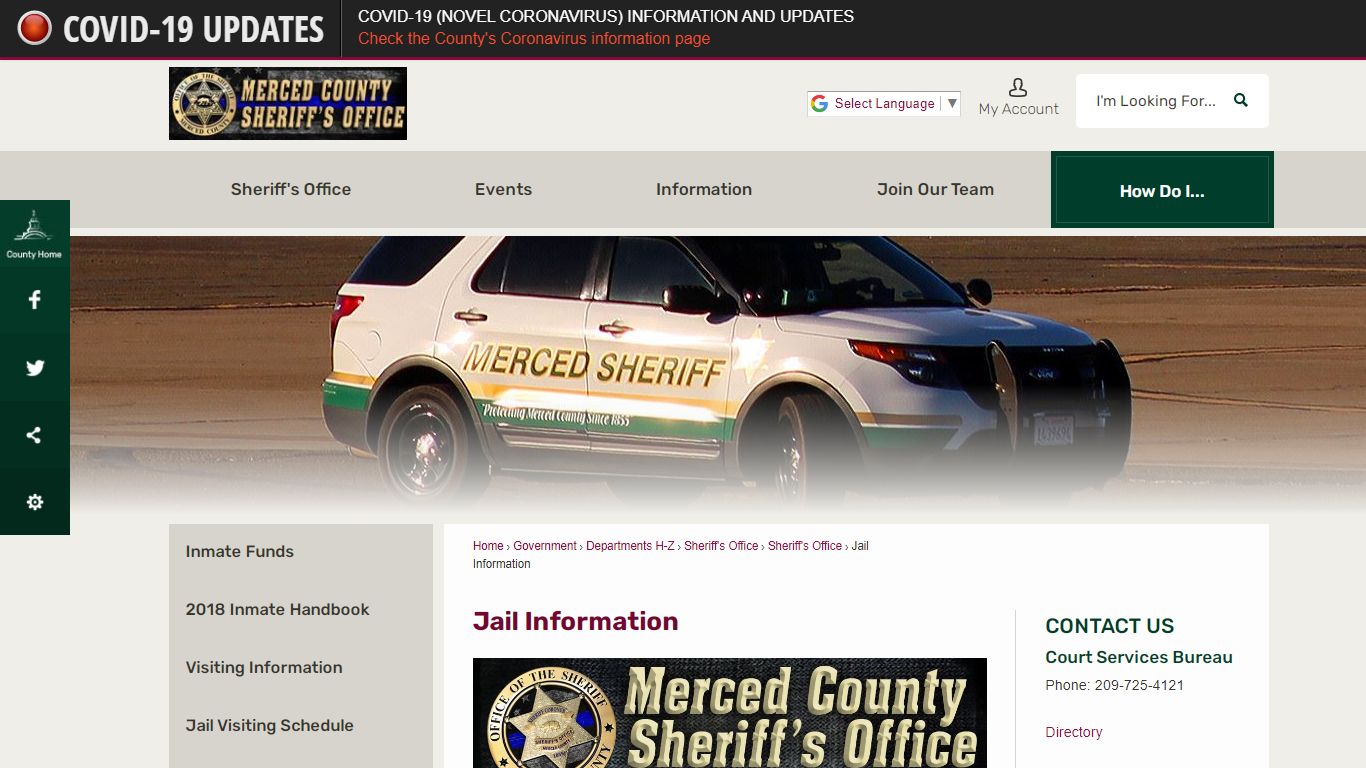 Jail Information | Merced County, CA - Official Website